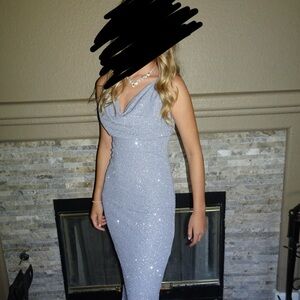 Silver/Blue/Gray Windsor Prom Dress